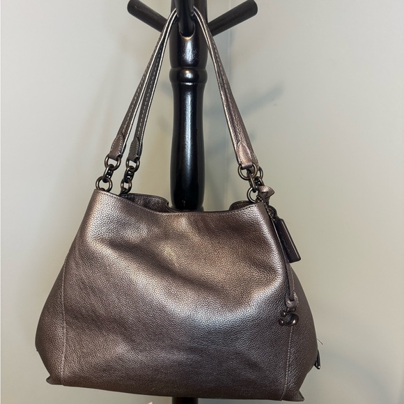 Handbags - Coach Metallic Leather Dalton 31 Shoulder Bag